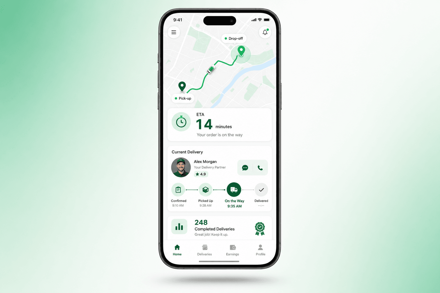 App logistics — theo dõi đơn, điều phối thời gian thực