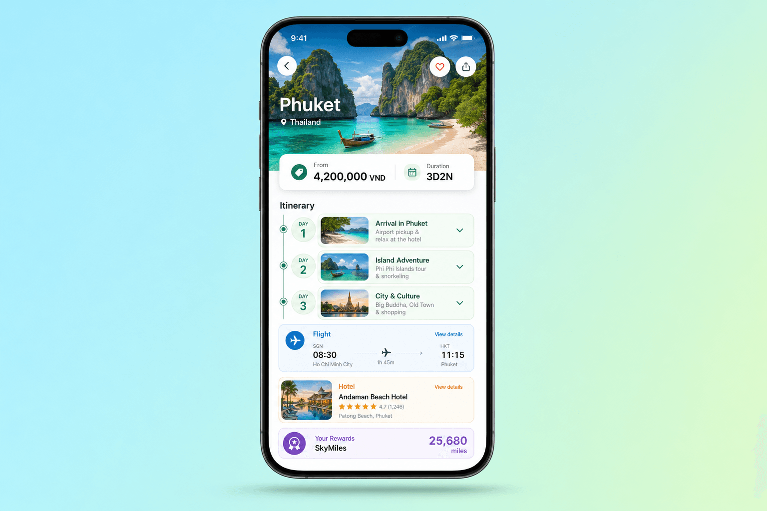 App du lịch — cá nhân hóa hành trình từng khách